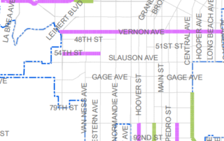 Speed limit changes in South LA map