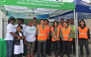 Volunteers at clean up
