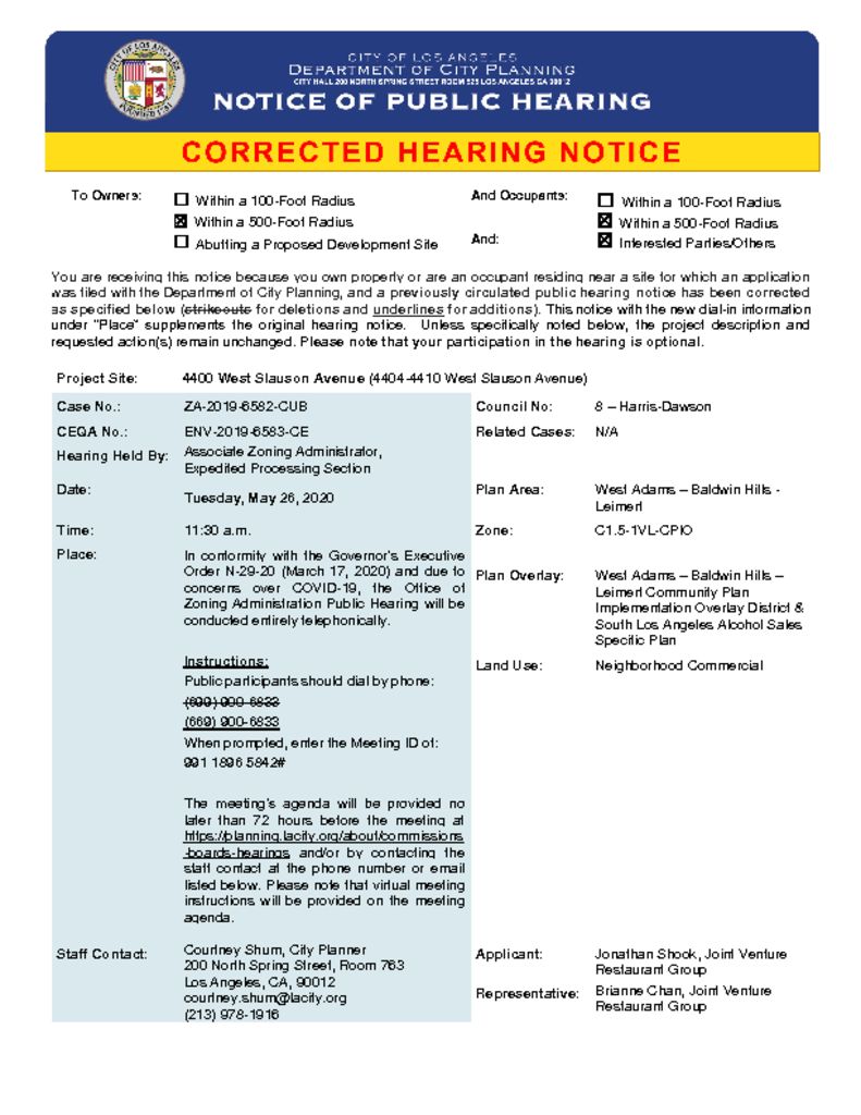 thumbnail of ZA-2019-6582-CUB Corrected Virtual Hearing Notice