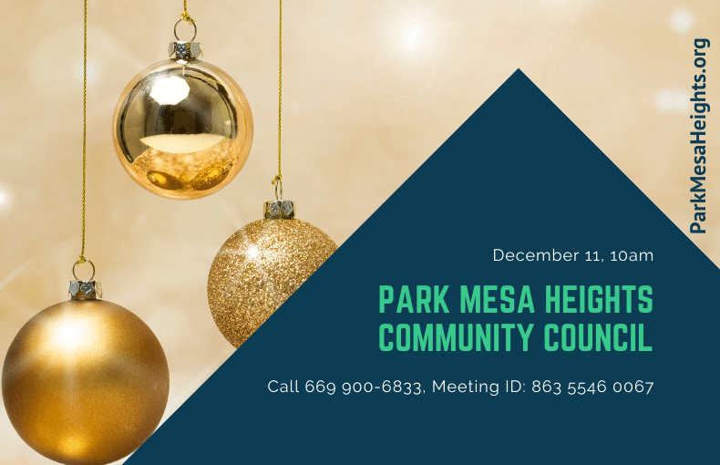 Park Mesa Heights Meeting Announcement