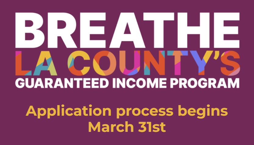 The application process for the County’s Guaranteed Income Program begins March 31st