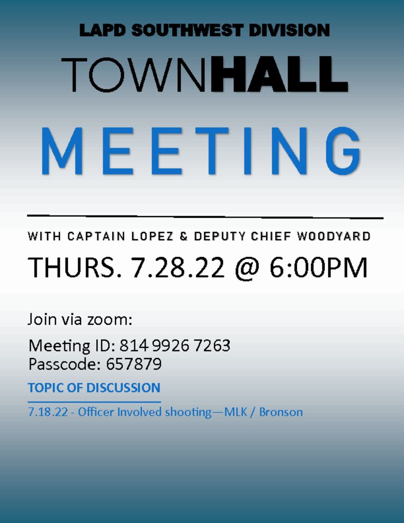thumbnail of Town Hall Meeting Flyer