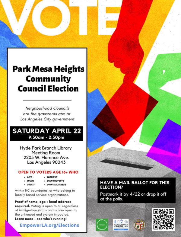 PMHCC Elections Park Mesa Heights Community Council