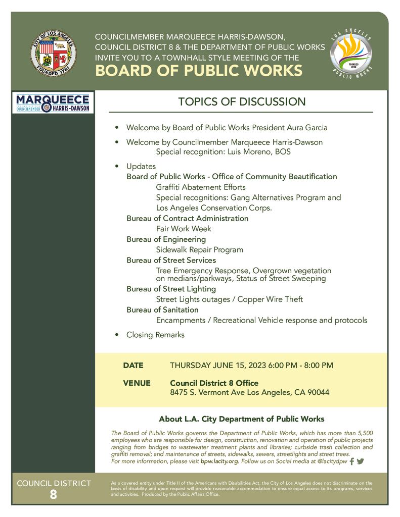 Board of Public Works Town Hall