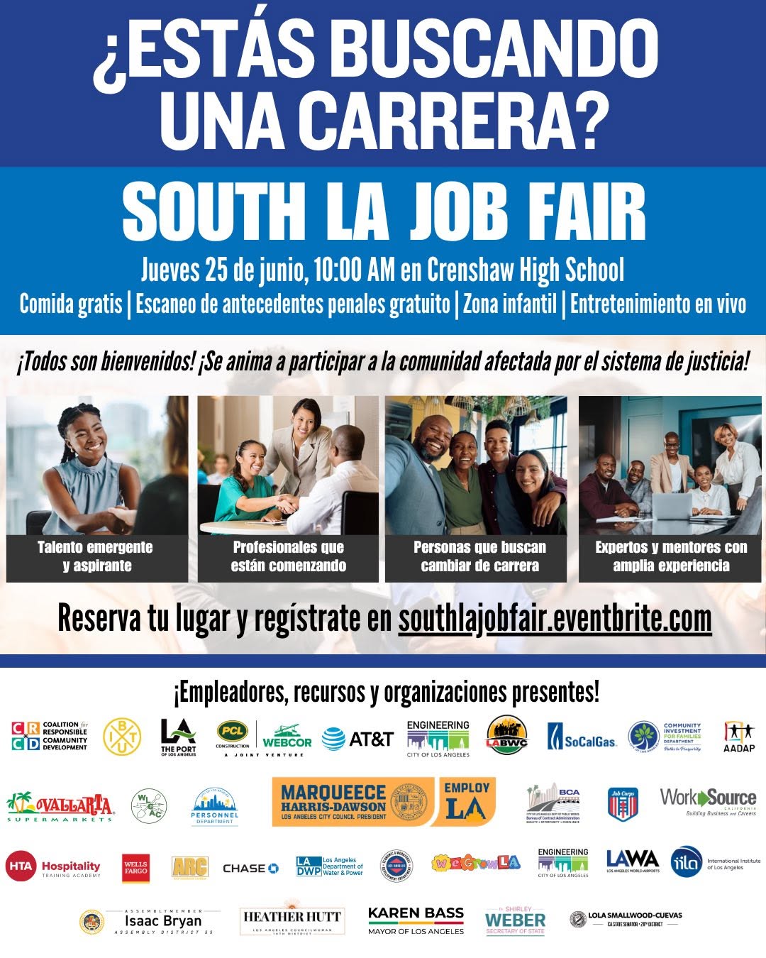 Job fair announcement in Spanish